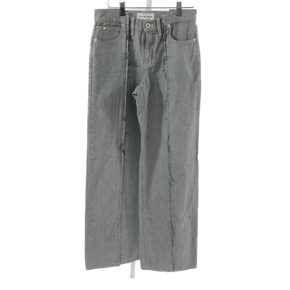 Slvrlake Women Wide Leg High Waist Gray Jeans Size 25